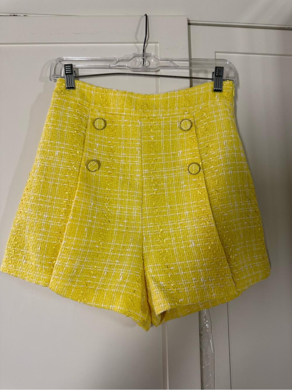 Endless Rose Yellow Tweed Cropped Jacket - Picture 5 of 7